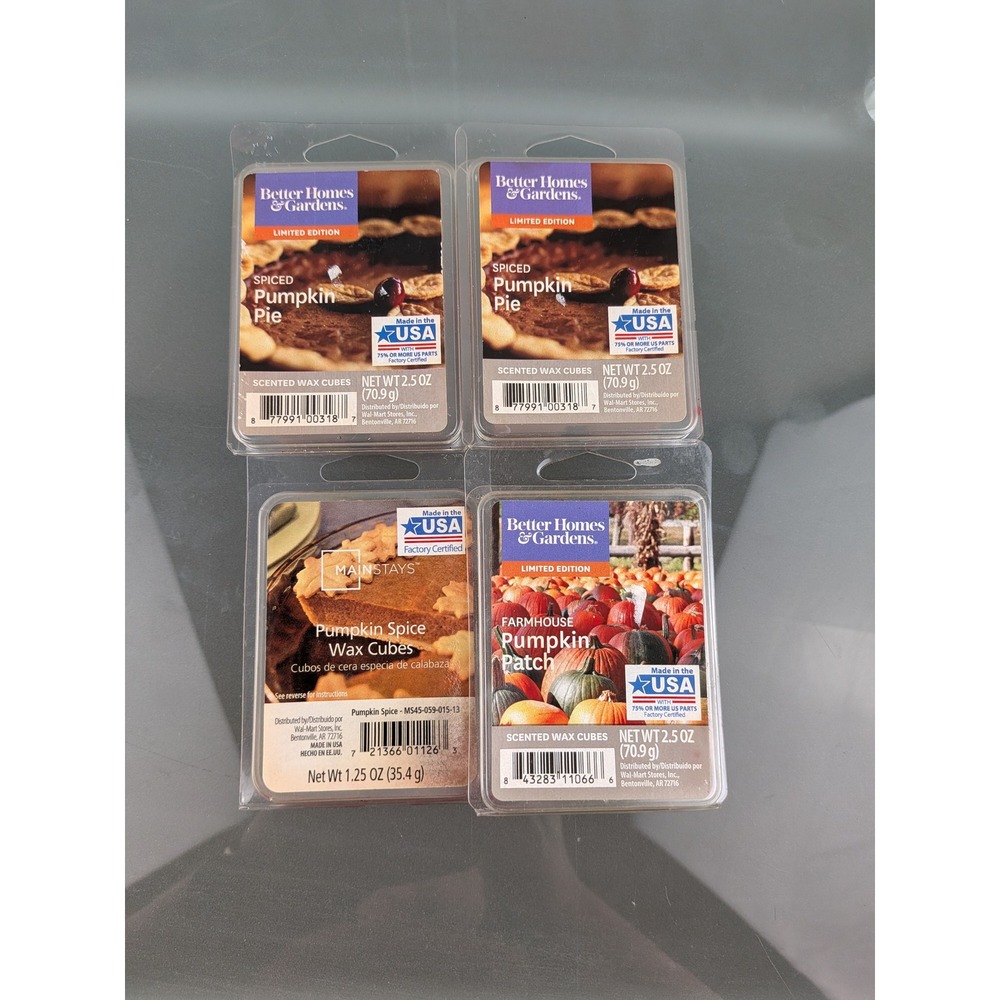 Better Homes & Gardens Mainstays Pumpkin Spice Wax Melt Bundle 4 Pack